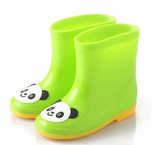 Резиновые сапоги для детей, принт "Панда", цвет зеленый