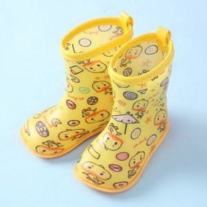 Резиновые сапоги для детей, принт "Уточки", цвет желтый