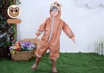Детский комбинезон, принт &quot;Медведь&quot;, цвет  коричневый