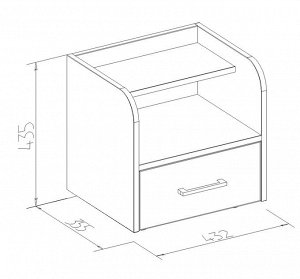 BERLIN 30 (спальня) Тумба прикроватная