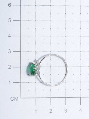 Кольцо из серебра с фианитом синт. 100-1221EM