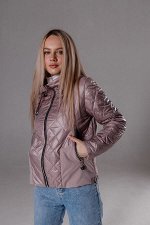 Куртка стеганая цвет &quot;пыльная роза&quot;