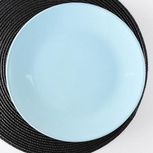 Тарелка обеденная Доляна «Пастель», d=27 см, цвет голубой