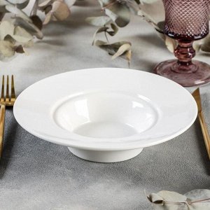 Тарелка для пасты Magistro «Бланш», 20Х4,7 см, 270 мл, цвет белый
