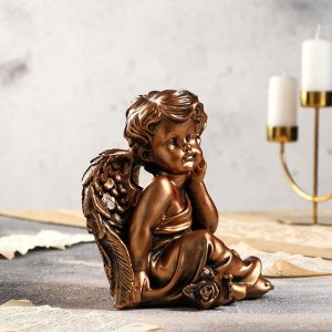 Статуэтка "Ангел думающий" бронзовый цвет, 20 см