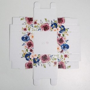 Коробка складная «Цветы», 15 х 15 х 15 см