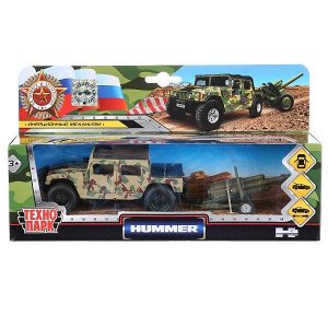 SB-18-09-H1+CANNON-WB Машина металл HUMMER h1 вс ПИКАП, 11 см, дв., баг., инер.+пушка, кор Технопарк в кор.2*12шт