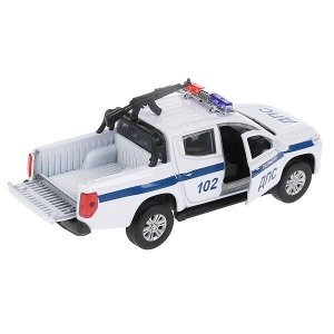 L200-12SLPOL-ARMWH Машина металл свет-звук MITSUBISHI L200 PICKUP ПОЛИЦИЯ 13 см, двери, кор Технопарк в кор.2*36шт