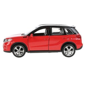 VITARA-12-RDBK Машина металл SUZUKI VITARA 12 см, двери, багаж, инерц, красн с черным, кор. Технопарк в кор.2*36шт