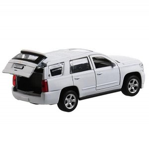 TAHOE-12FIL-WH Машина металл CHEVROLET TAHOE МАТОВЫЙ 12 см, двери, багаж, инер, белый, кор. Технопарк в кор.2*36шт