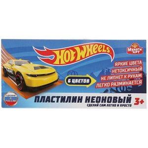 MODCLAY-NEON-6-90G-HW HOT WHEELS Пластилин неон, 6 цв (90 г) MULTIART в кор.30шт