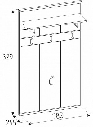 ГЛАЗОВ Nature 76 (прихожая) Вешалка