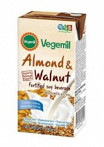 Молоко соевое Vegemil Almond &amp; Walnut Soymilk (миндаль+грецкий орех) 190 мл