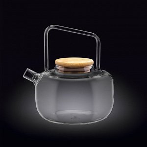 WILMAX Thermo Glass Заварочный чайник с деревянной крышкой 1000мл WL?888821/A