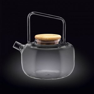 WILMAX Thermo Glass Заварочный чайник с деревянной крышкой 1200мл WL?888822/A