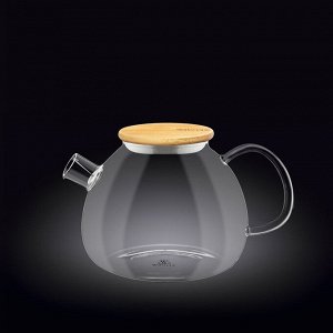 WILMAX Thermo Glass Заварочный чайник с деревянной крышкой 1000мл WL?888823/A