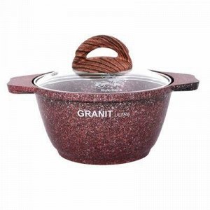 "Granit Ultra" Кастрюля с тефлоновым покрытием 1л, д18см, h9