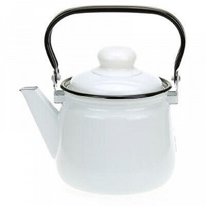 Чайник эмалированный 1,5л, д14см, h12см, металлическая крышк