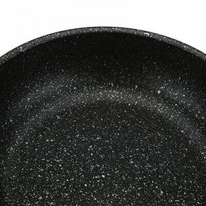 "Мрамор темный" Сковорода с тефлоновым покрытием д26см, h6см