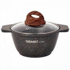 "Granit Ultra" Кастрюля с тефлоновым покрытием 1л, д18см, h9