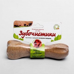 Зубочистики "Деревенские лакомства" для собак средниX пород, со вкусом говядины, 95 г