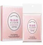 711805 Onespring clean shade cover cotton Матирующие салфетки для лица, 100 шт