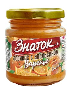 Варенье ЗНАТОК Абрикос с апельсином 240г ст/б 1/12