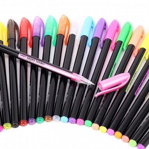 Набор гелевых ручек Neon color pen 1 mm, неоновые и перламутровые цвета / 48 цветов