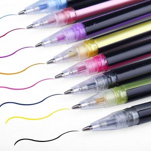Набор гелевых ручек Neon color pen 1 mm, неоновые и перламутровые цвета / 48 цветов