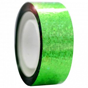 Обмотка для гимнастических булав и обручей Diamond флюо-зелёная металл. клейкая