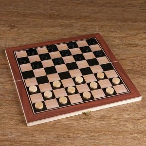Нарды "Лабарт", деревянная доска 34 х 34 см, с полем для игры в шашки
