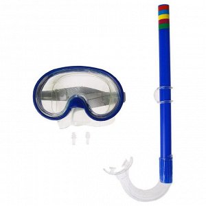 Маска и трубка для плавания, детская, цвета МИКС