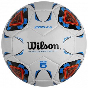 Мяч футбольный Wilson Copia II, размер 5, 30 панелей, TPU, 1 подслой, машинная сшивка,белый/синий