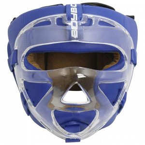 Шлем с пластиковым забралом BoyBo Flexy BP2006, цвет синий, размер S