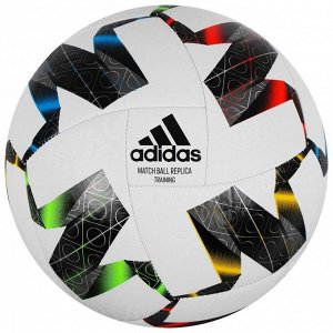 Мяч футбольный ADIDAS UEFA NL TRN, размер 4, 18 панелей, ТПУ, машинная сшивка, цвет белый/мультиколор