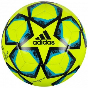 Мяч футбольный ADIDAS Finale 20 Club, размер 4, 12 панелей, TПУ, машинная сшивка, цвет жёлтый/синий/чёрный