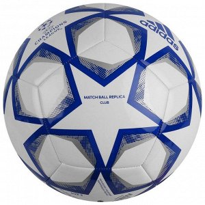 Мяч футбольный ADIDAS Finale 20 Club, размер 5, TPU, 12 панелей, машинная сшивка, белый/синий