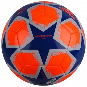 Мяч футбольный ADIDAS Finale 20 Club, размер 4, TPU, 12 панелей, машинная сшивка, оранжевый/синий
