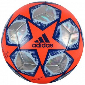 Мяч футбольный ADIDAS Finale 20 Training Foil, размер 4, 12 панелей, ТПУ, машинная сшивка, цвет оранжевый/серый