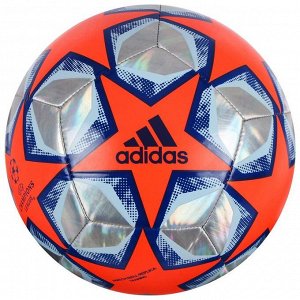 Мяч футбольный ADIDAS Finale 20 Training Foil, размер 5, 12 панелей, ТПУ, машинная сшивка, цвет оранжевый/серый