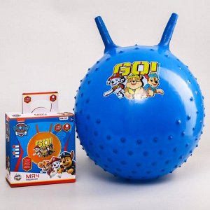 Мяч прыгун массажный с рожками Paw Patrol "GO" d=45 см, вес 350 гр, цвета МИКС