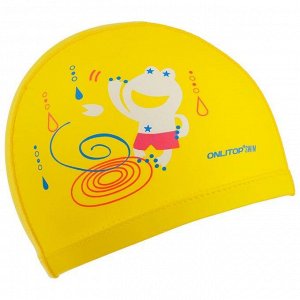 Шапочка для плавания, детская, нейлон, цвет жёлтый