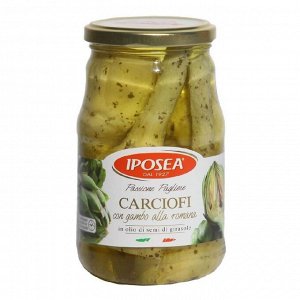 Артишоки по-Римски в масле Iposea 580мл/510г ст/б