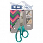 Ножницы детские Milan &quot;Basic Colours&quot; 13,4см, эргономичные ручки, ассорти, европодвес
