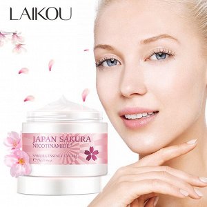 Laikou Крем для лица Sakura с гиалуроновой кислотой против морщин, 25гр.