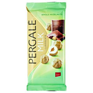 Шоколад PERGALE MILK WHOLE HAZELNUTS 100 г 1 уп. х 15 шт.