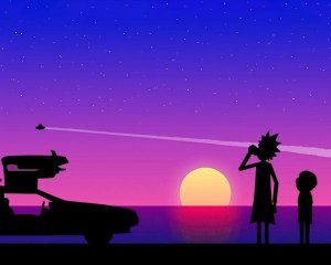 Картина по номерам на холсте "Rick and Morty"