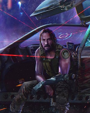 Картина по номерам на холсте "Cyberpunk 2077"