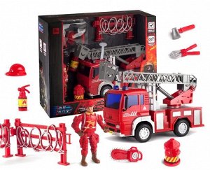 Набор Пожарный "BeBoy" в наборе:фигурка,машинка, инструменты, в/к 32*10,5*25,5 см