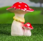 Садовая фигура Пара мухоморов Керамика 13х13х17см